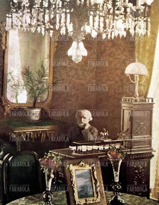 Giuseppe Verdi nel suo appartamento in albergo, Milano, XIX secolo
