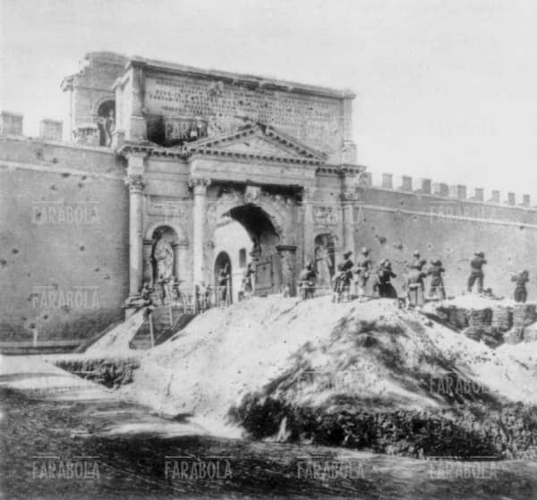 Roma - 21 / 09 / 1870
Riproduzione
Nella foto: Ricostruzione della Breccia di Porta Pia
FARABOLAFOTO ( 15128 D.C. )