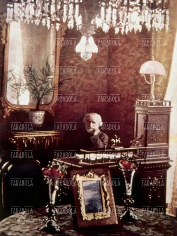 Giuseppe Verdi nel suo appartamento in albergo, Milano, 1898
