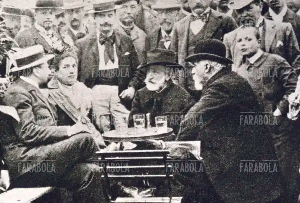 Giuseppe Verdi alle terme con un gruppo di amici, Montecatini Terme, 1898