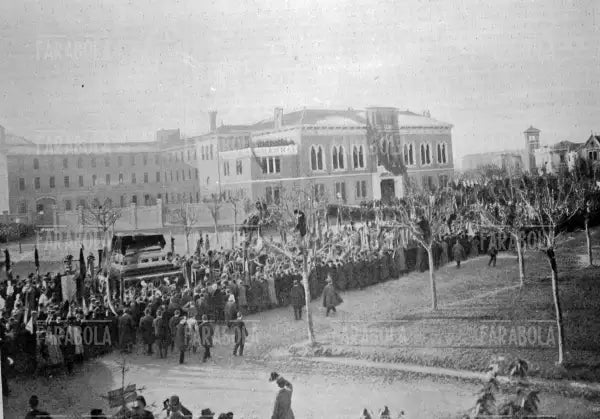 Corteo funebre per Giuseppe Verdi e Giuseppina Strepponi, Traslazione alla Casa di Riposo per Musicisti, Milano, 1901