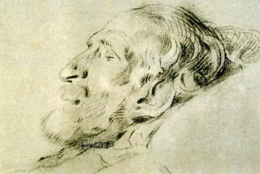 Giuseppe Verdi sul letto di morte, Disegno di Lodovico Pogliaghi, 1901