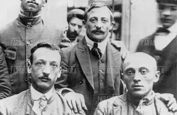 Carlo Galetti, Eberardo Pavesi e Luigi Ganna, Giro d'Italia, Milano, 1910
