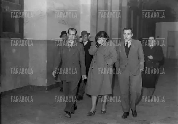 Rina Fort in questura, Delitto di Via San Gregorio, Milano, 1946