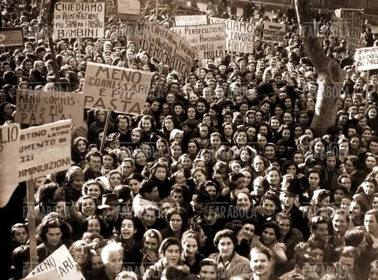 Manifestazione per il carovita, Roma, 1947
