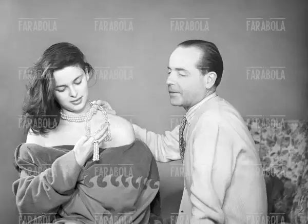 Lucia Bosè durante un provino cinematografico, Roma, 1947