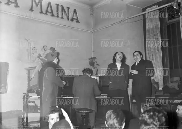Esibizione all'osteria Tampa Lirica, Torino, 1949
