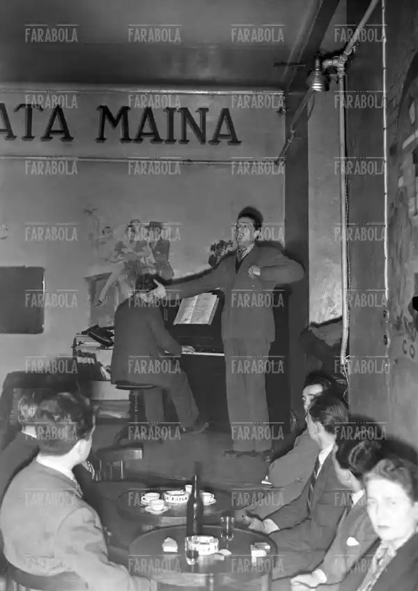 Esibizione all'osteria Tampa Lirica, Torino, 1949