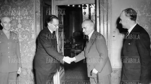 Alcide De Gasperi e Luigi Einaudi, Roma, 1950