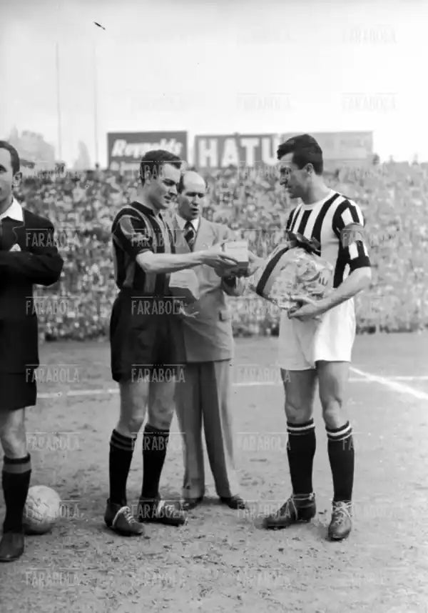 Campatelli e Parola, Inter vs Juventus, 1950