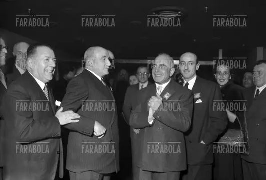 Umberto e Giorgio Brustio, inaugurazione della nuova Rinascente, Milano, 1950