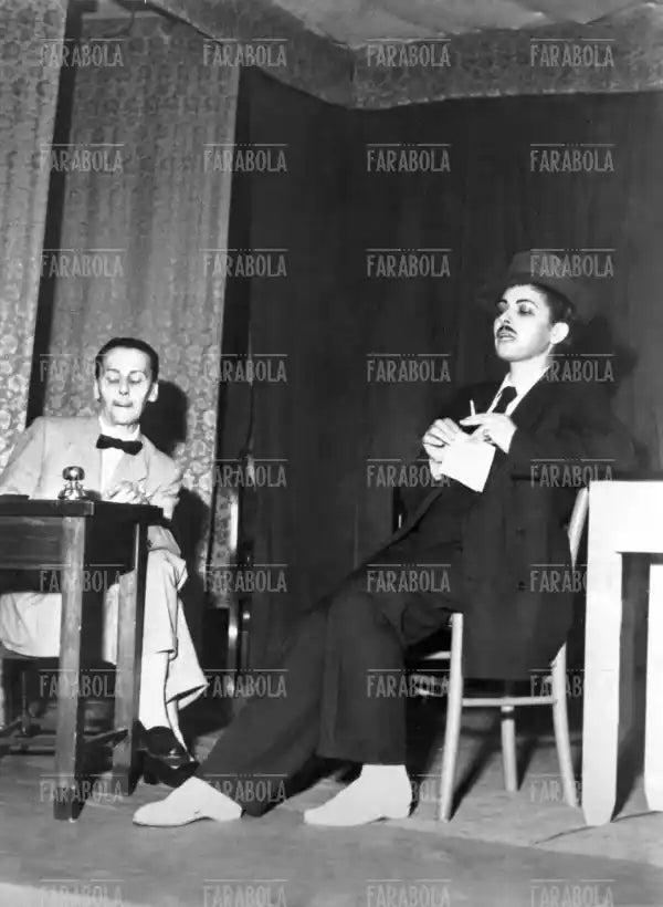 Rina Fort durante una recita in carcere, Delitto di Via San Gregorio, Milano, anni 50