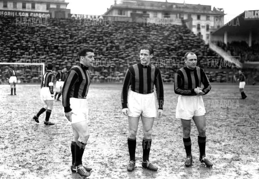 Gunnar Nordahl, Nils Liedholm e Gunnar Gren, Milan-Genoa, Genova, 1951