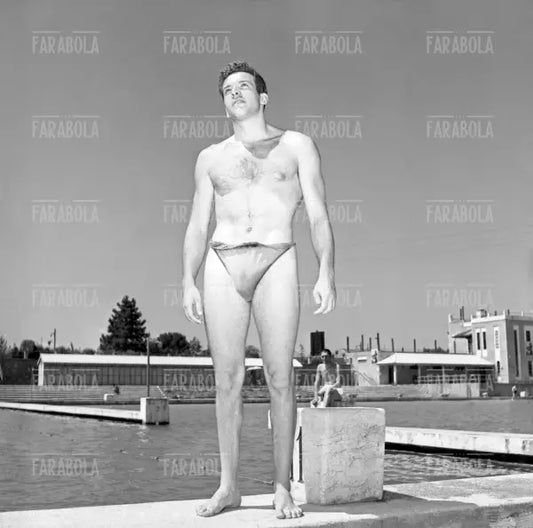 Carlo Pedersoli (Bud Spencer) si allena con la Nazionale di nuoto, Verona, 1951