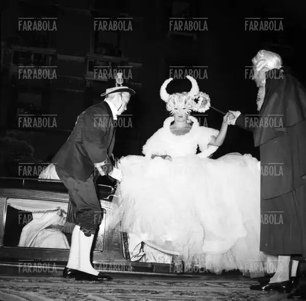 Contessina Cicogna al Bal Oriental a Palazzo Labia, Venezia, 1951