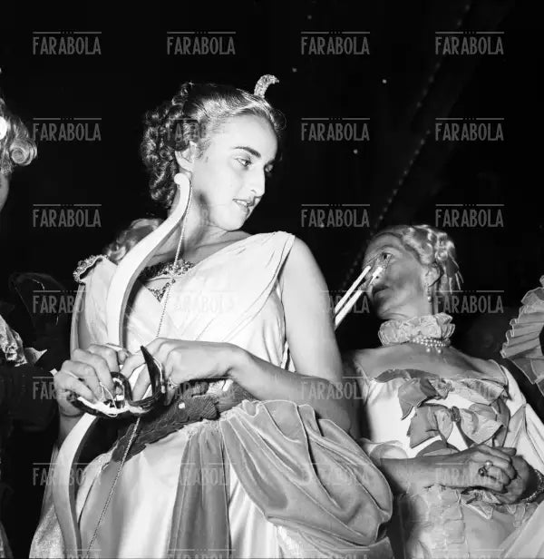 Adriana Ivancich al Bal Oriental a Palazzo Labia, Venezia, 1951