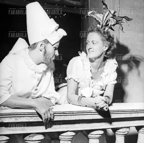 Alec De Catesta e Camilla Pecci Blunt al Bal Oriental a Palazzo Labia, Venezia, 1951