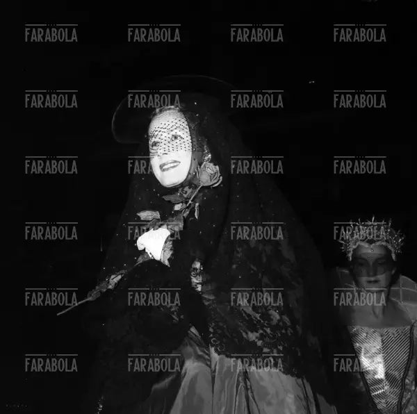 Irene Dunne al Bal Oriental a Palazzo Labia, Venezia, 1951