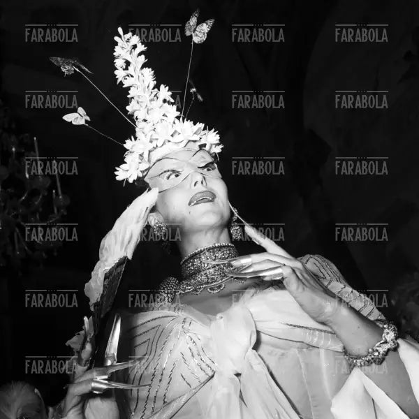 La Contessa Benon al Bal Oriental a Palazzo Labia, Venezia, 1951