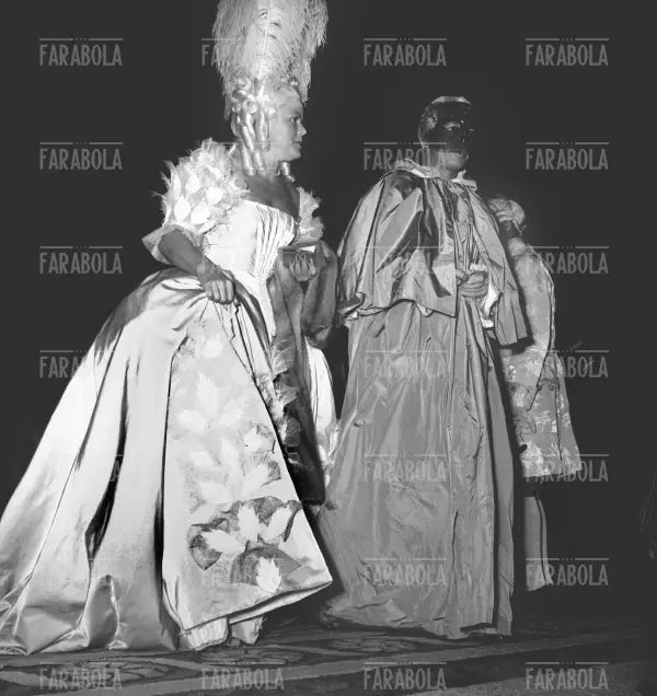 La PrincipessaTrubetskoy e il Conte Ruspoli al Bal Oriental a Palazzo Labia, Venezia, 1951