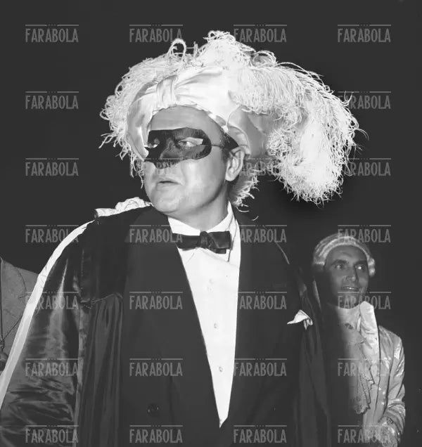 Orson Welles al Bal Oriental a Palazzo Labia, Venezia, 1951