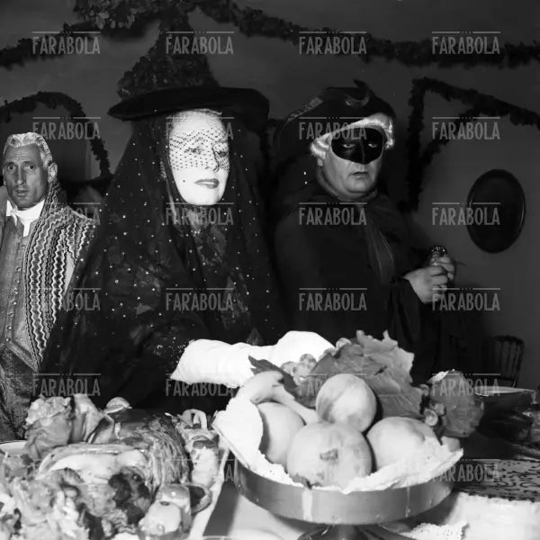 Irene Dunne al Bal Oriental a Palazzo Labia, Venezia, 1951