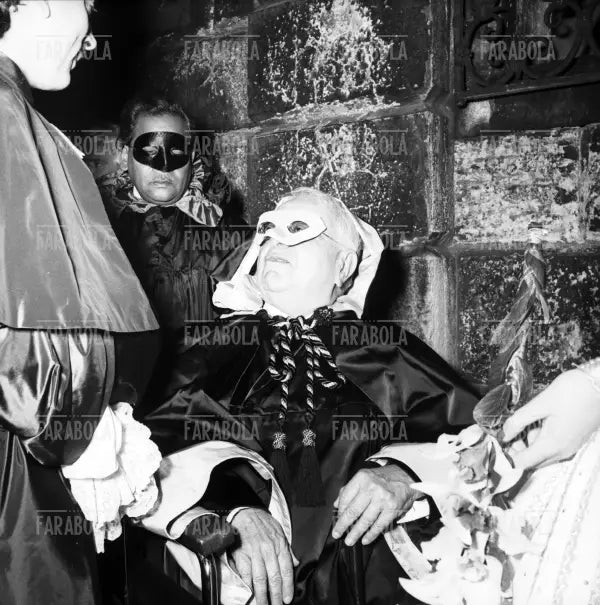 Aga Khan III al Bal Oriental a Palazzo Labia, Venezia, 1951