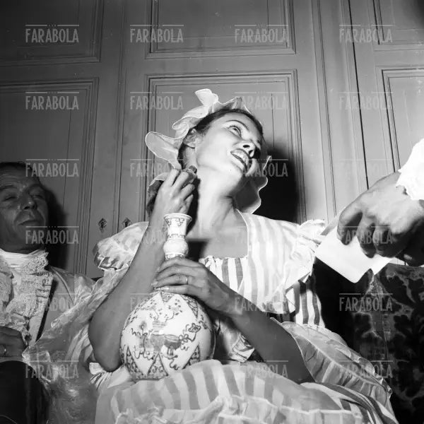 Gene Tierney al Bal Oriental a Palazzo Labia, Venezia, 1951