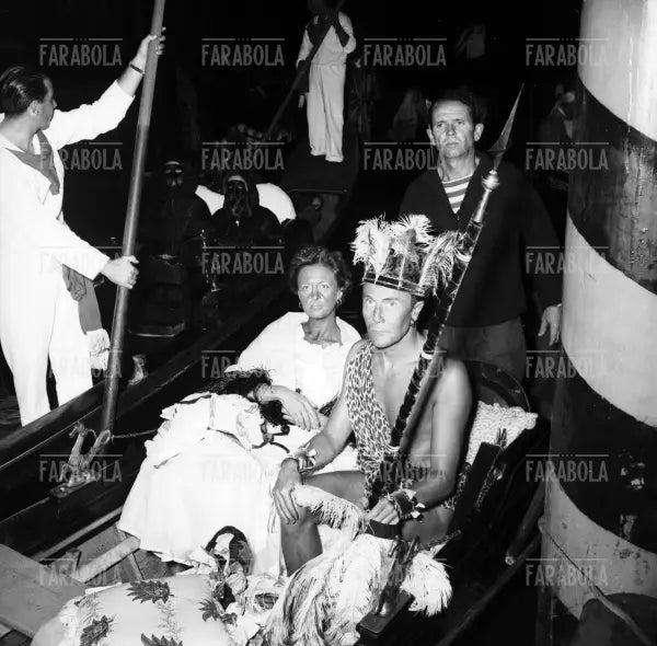 François Delphec al Bal Oriental a Palazzo Labia, Venezia, 1951
