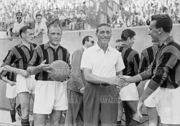 Liedholm, Gren, Pietro Rava e Burini, Milan-Padova, Milano, 1952