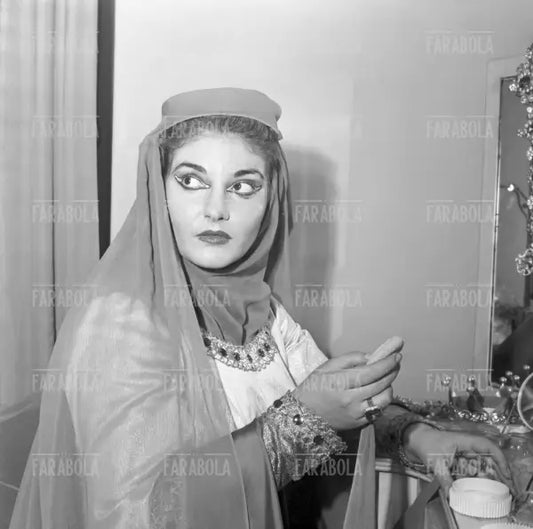 Maria Callas in camerino per Macbeth, Prima della Scala, Milano, 1952
