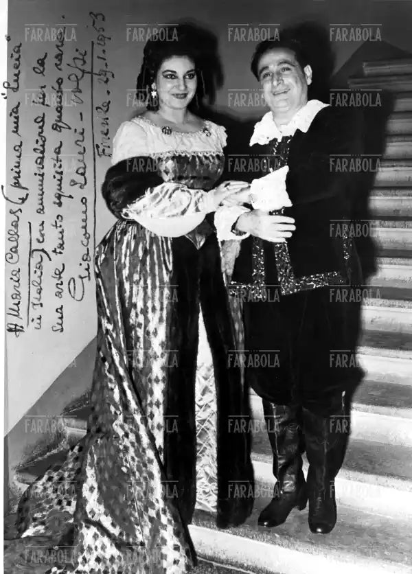 Maria Callas e Giacomo Lauri Volpi, Opera Lucia di Lammermoor, Teatro Comunale, Firenze, 1953