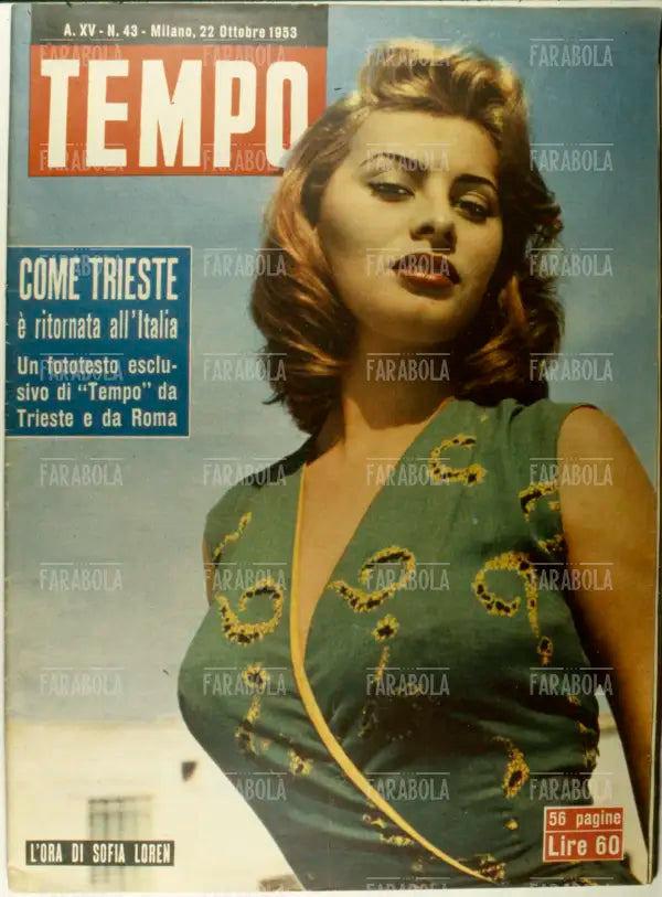 Sophia Loren, Copertina di Tempo, 1953