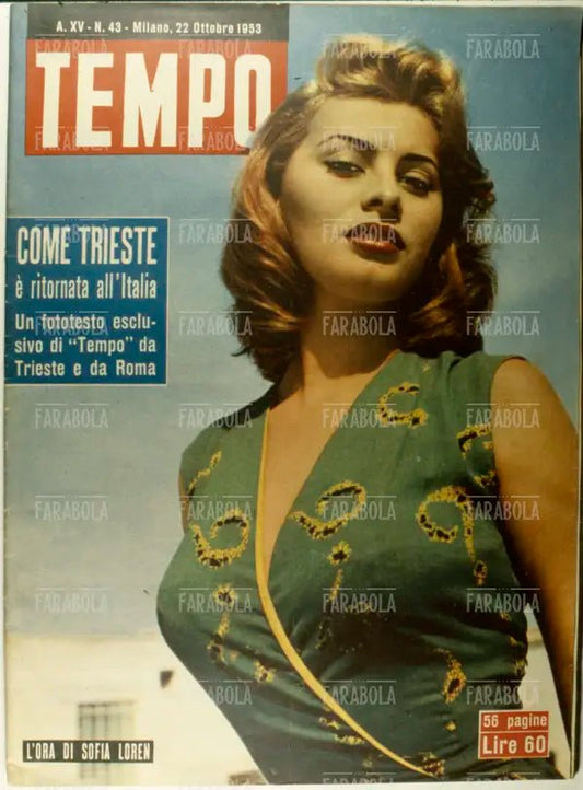Sophia Loren, Copertina di Tempo, 1953