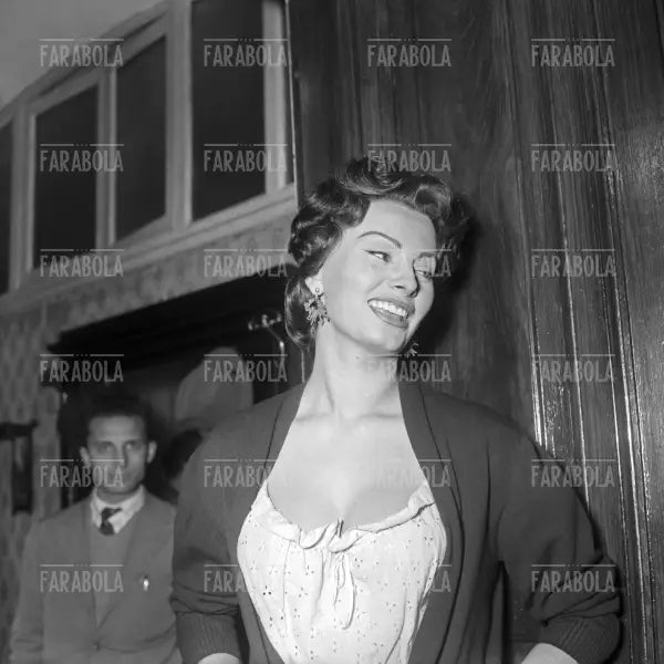 Sophia Loren sul set, Film L'oro di Napoli, Napoli, 1954