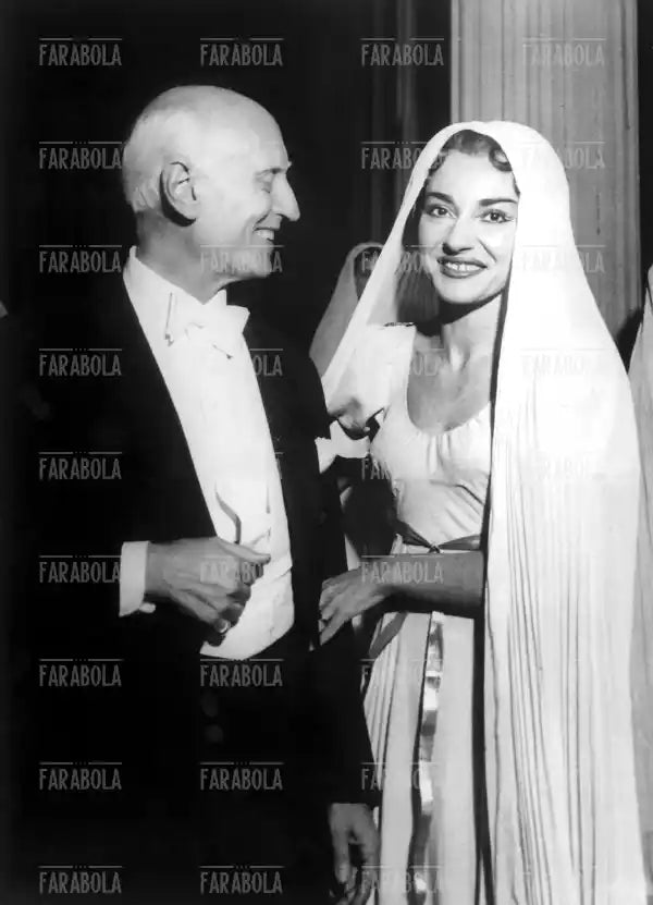 Maria Callas alle prove de La Vestale, Teatro alla Scala, Milano, 1954