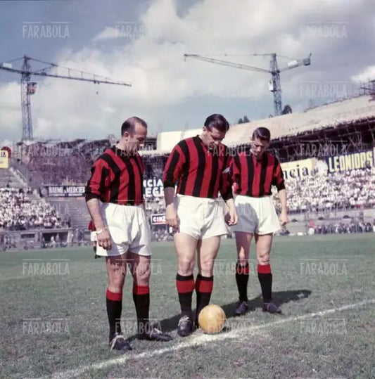 Eduardo Ricagni, Gunnar Nordahl e Juan Alberto Schiaffino, Milan, 1954