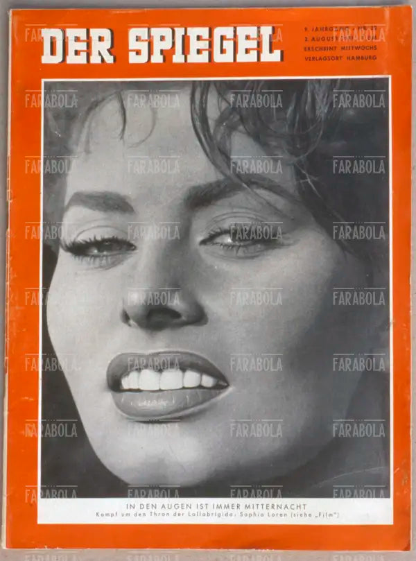 Sophia Loren, Copertina di Der Spiegel, 1955