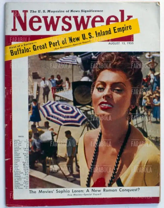 Sophia Loren, Copertina di Newsweek, 1955
