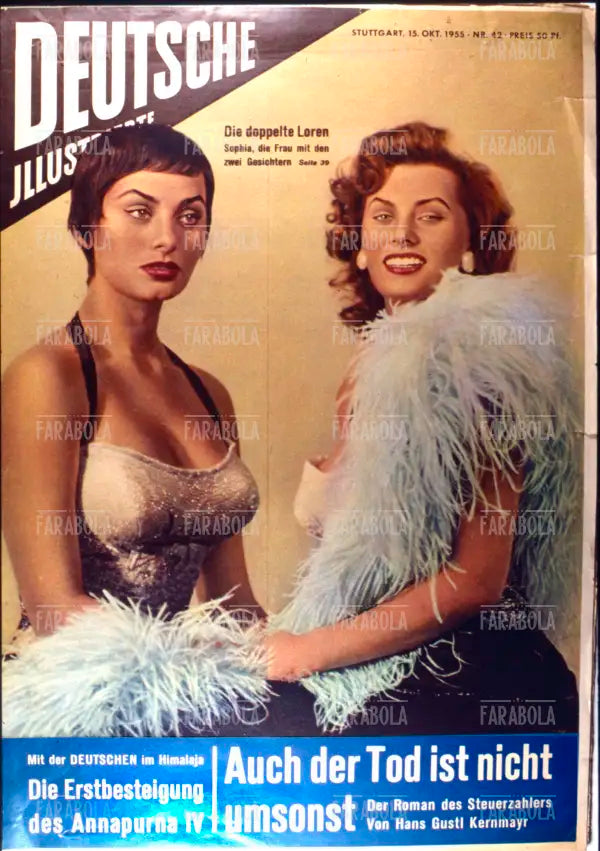 Sophia Loren, Copertina di Deutsche Illustrierte, 1955
