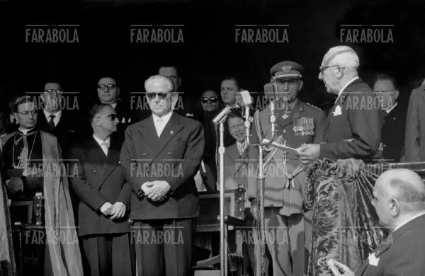 Giovanni Gronchi e Achille Lauro, Napoli, 1955