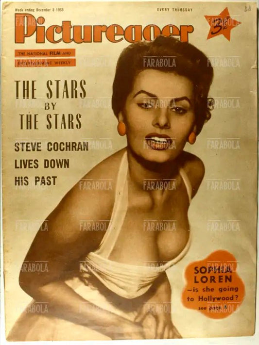 Sophia Loren, Copertina di Picturegoer, 1955