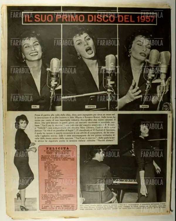 Sophia Loren, Articolo di Sorrisi e Canzoni, 1955