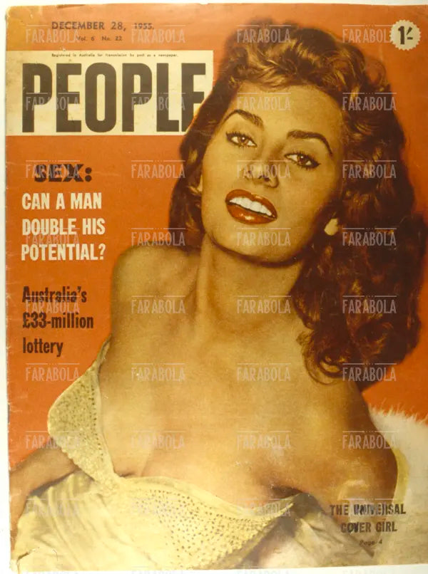 Sophia Loren, Copertina di People, 1955