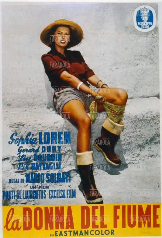 Sophia Loren, Locandina del film La donna del fiume, 1955