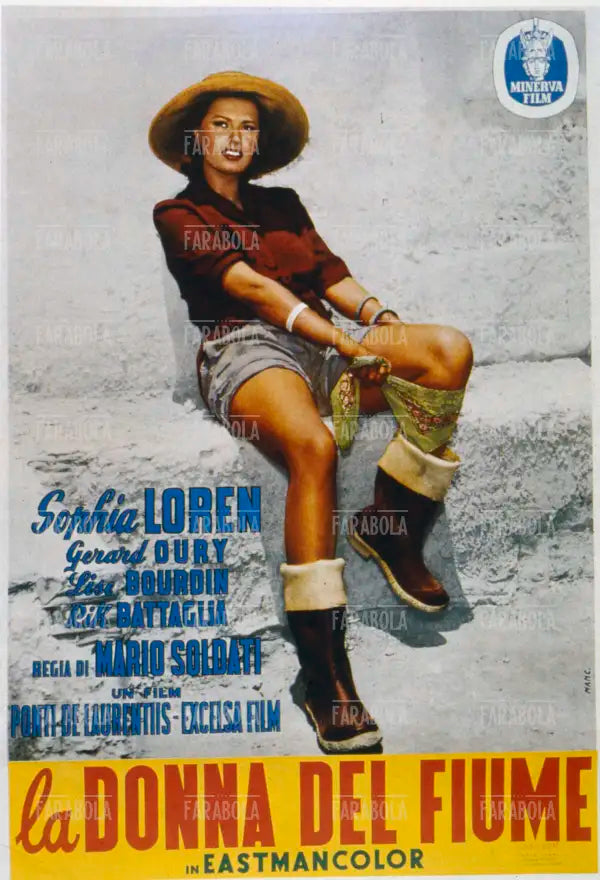 Sophia Loren, Locandina del film La donna del fiume, 1955