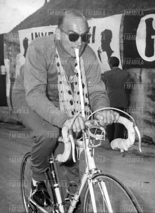 Fiorenzo Magni alla cronoscalata di San Luca, Giro d'Italia, Bologna, 1956