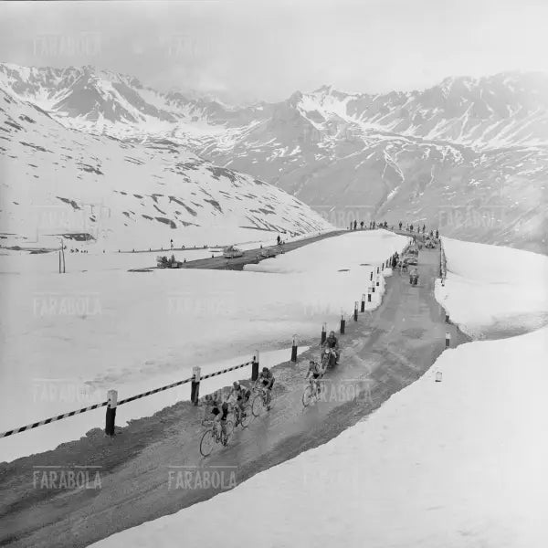 I ciclisti al Passo dello Stelvio, Giro d'Italia, 1956