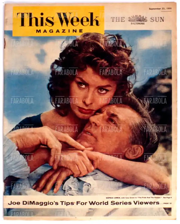 Sophia Loren e Cary Grant, Copertina di This Week Magazine, 1956