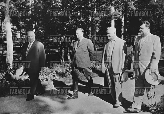 Nikita Kruscev, Tito, Nikolaj Bulganin e Aleksej Kiricenko, Visita di Tito in URSS, Crimea, 1956